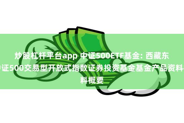 炒股杠杆平台app 中证500ETF基金: 西藏东财中证500交易型开放式指数证券投资基金基金产品资料概要