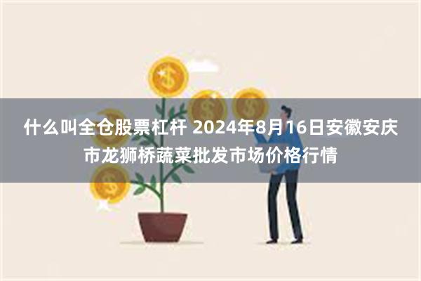 什么叫全仓股票杠杆 2024年8月16日安徽安庆市龙狮桥蔬菜批发市场价格行情