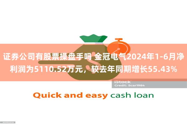 证券公司有股票操盘手吗 金冠电气2024年1-6月净利润为5110.52万元，较去年同期增长55.43%