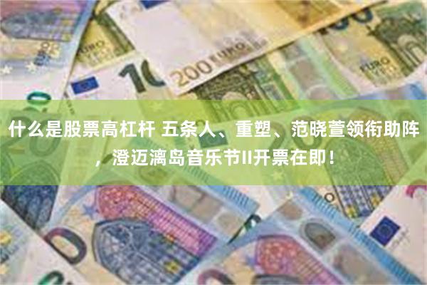 什么是股票高杠杆 五条人、重塑、范晓萱领衔助阵，澄迈漓岛音乐节II开票在即！